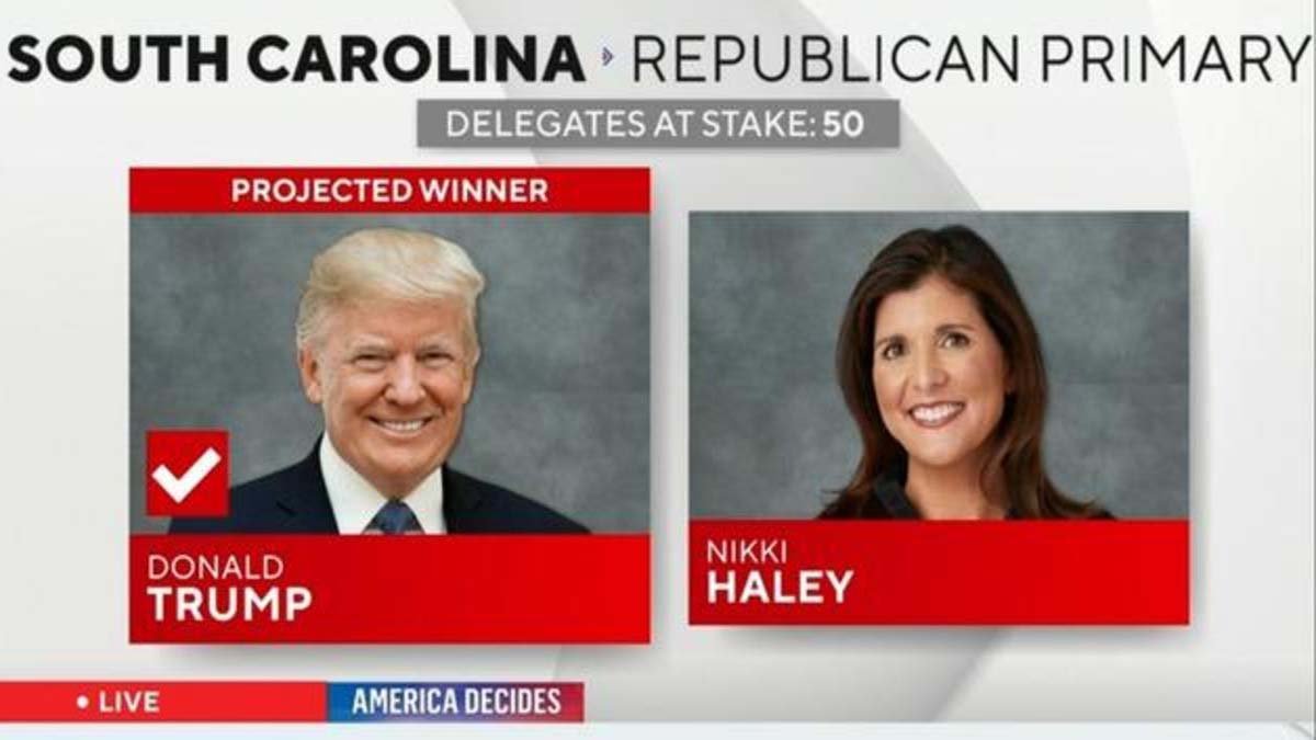 Trump projected to beat Haley in South Carolina; Trump projected; Trump projected to beat; hlwupdate.com; hlwupdate; hlw update;